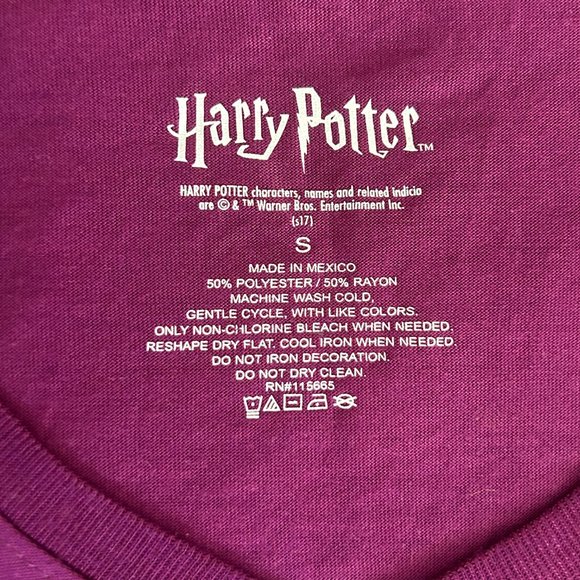 fitted purple harry potter v-neck tshirt - Picture 3 of 3